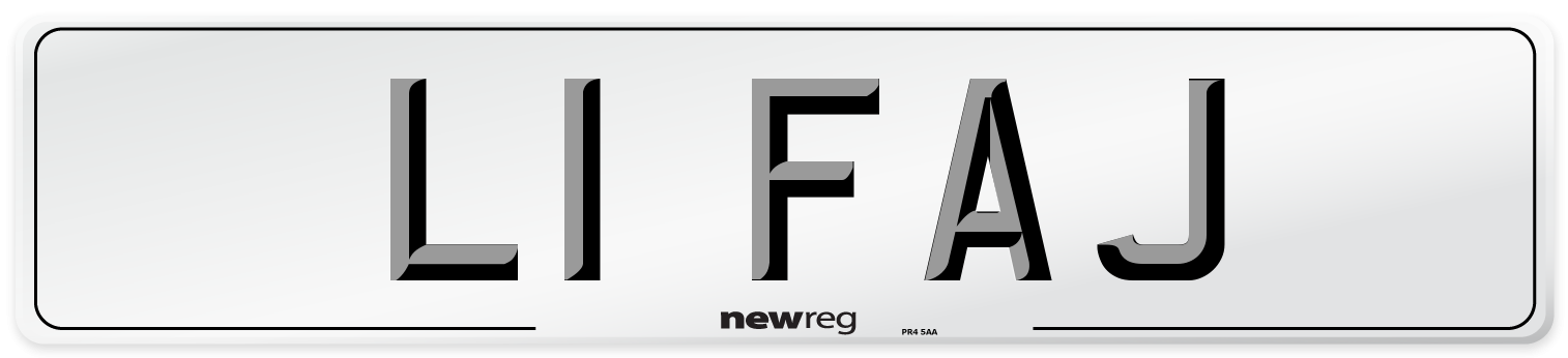 L1 FAJ Number Plate from New Reg